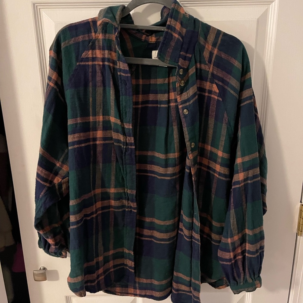 Green American Eagle Flannel